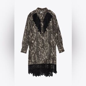 3.1 Phillip Lim Stretch Snake Dress with Lace Inlay